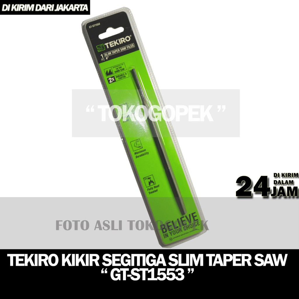 TEKIRO KIKIR GERGAJI SEGITIGA SLIM TAPER SAW FILES 4&quot; INCH - 1PC