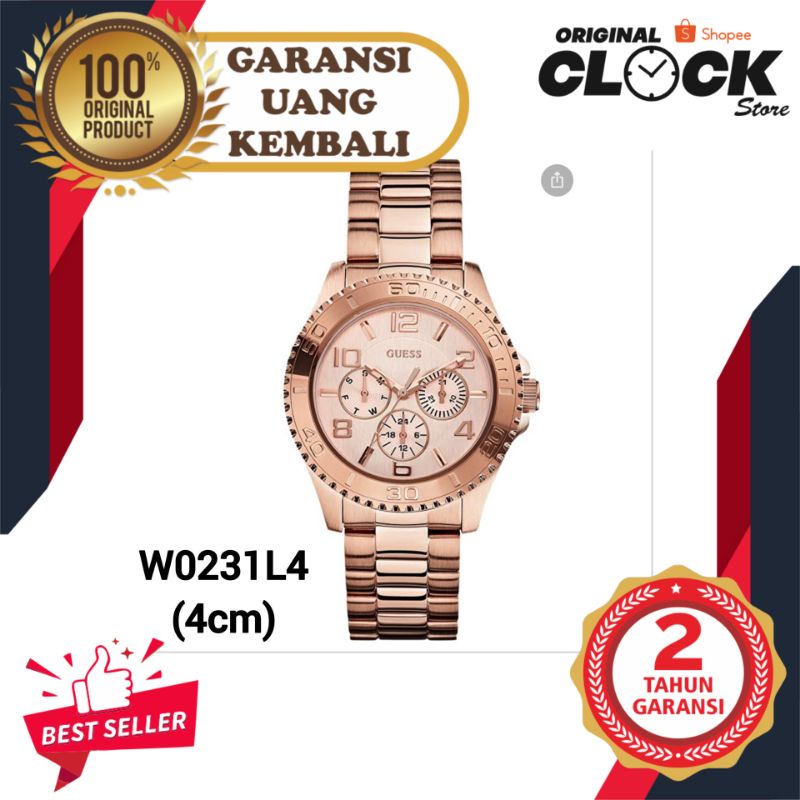JAM TANGAN PRIA WANITA | RANTAI | KULIT | KARET | MURAH | - Wanita GU3SS W0231L4 Strap Stainless Ori