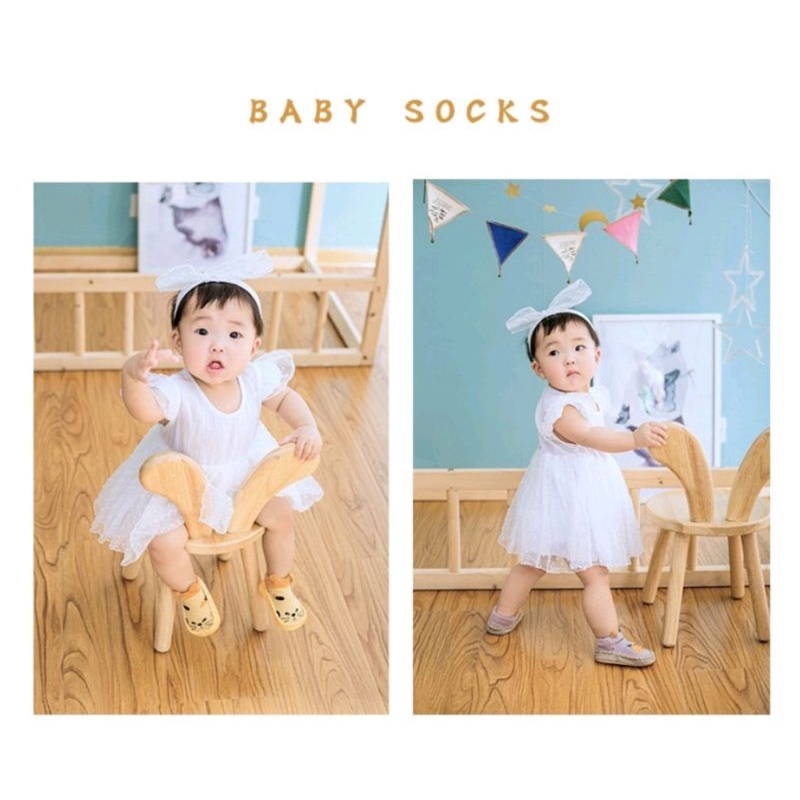 Kaos kaki anak bayi anti slip kaos kaki sepatu bayi baby prewalker
