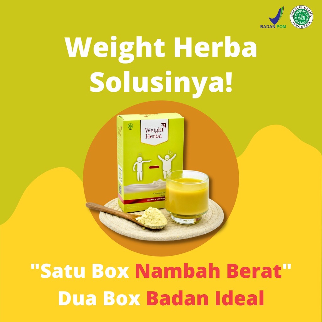 Terlaris WEIGHT HERBA Susu Penggemuk Badan Anak dan Dewasa Penambah Berat Badan Protein &amp; Kalori Tinggi