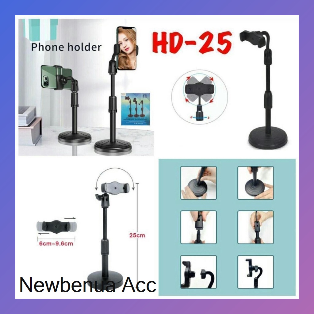 Dudukan HP Standing Holder Bracket Tripod HP HD-25 Stand HP Meja,HD-28,HD-56