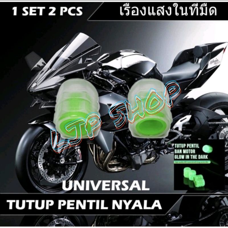 TUTUP PENTIL NYALA GLOW IN THE DARK MOTOR MOBIL SEPEDA