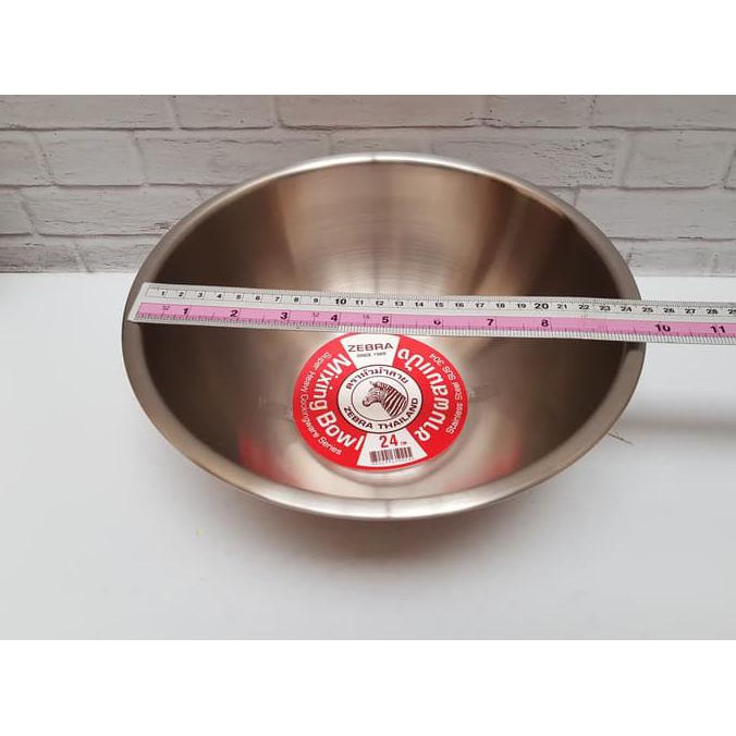 Zebra Mixing Bowl Stainless Steel 24 Cm - Mangkok Stainless - 135024