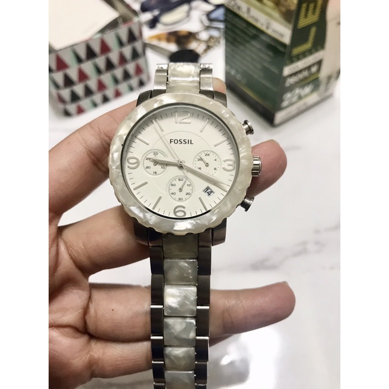 Jam Fossil Natalie JR1420 pearl white - ceramic