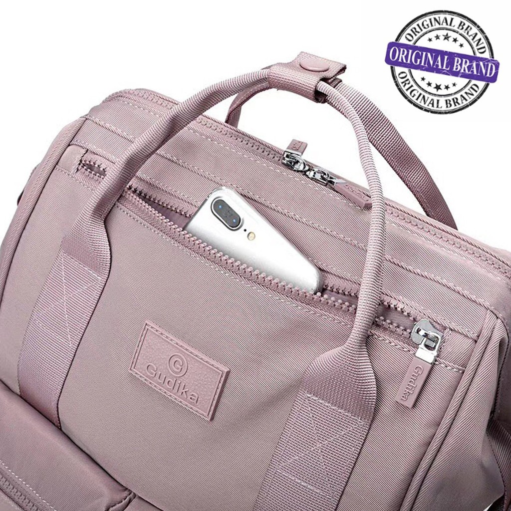 GUDIKA 5179 - Tas Ransel Laptop Wanita Kekinian Import Original Terbaru Bahan Nilon Waterproof Anti Air Premium Korea bisa muat banyak barang banyak slot kocek terlaris - tas wanita - tas cewek - tas kerja - tas laptop - rangsel - gudika bag - tas gudika