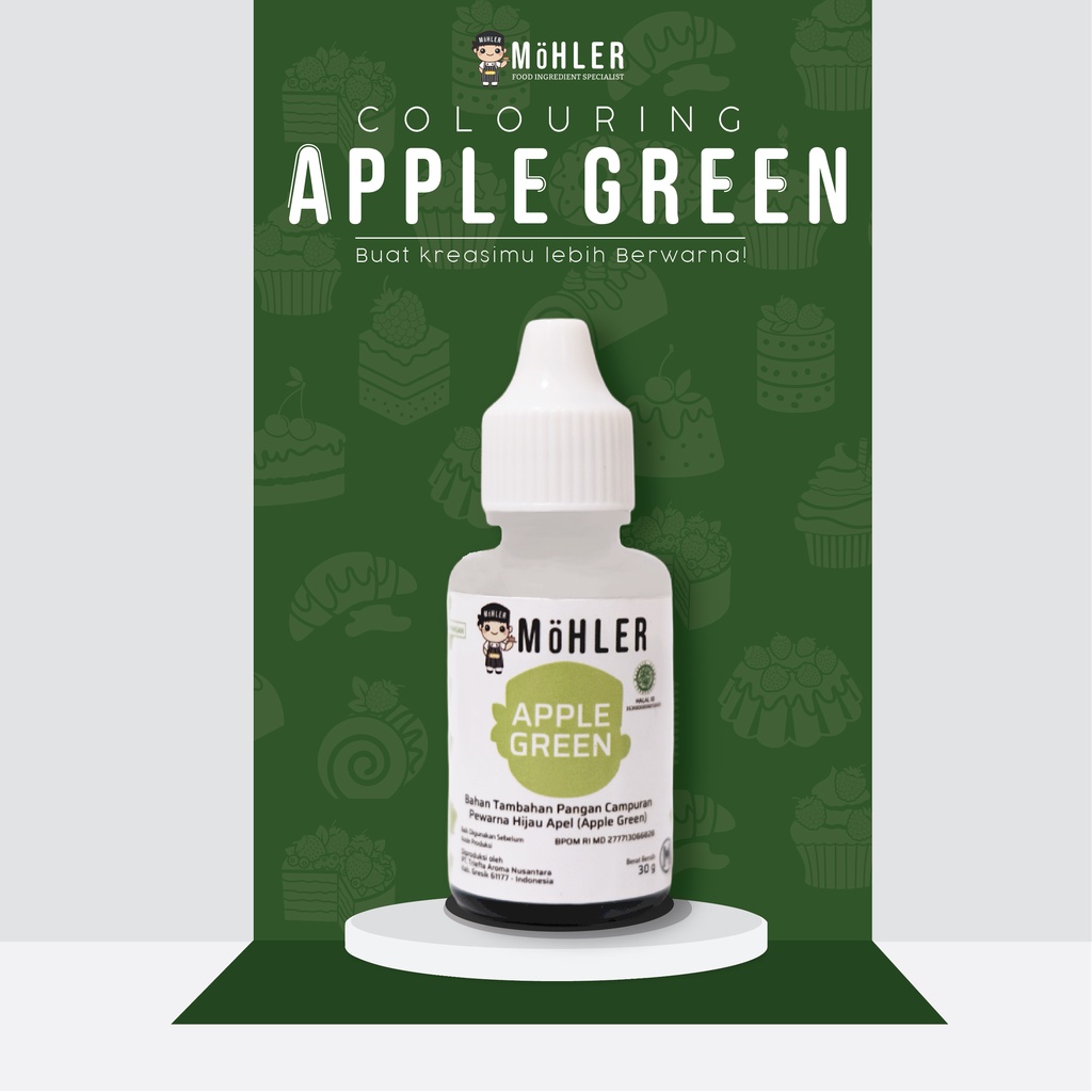 MOHLER Coloring Apple Green (KLIK KOMBO HEMAT UNTUK BELI 1 GRATIS 1)