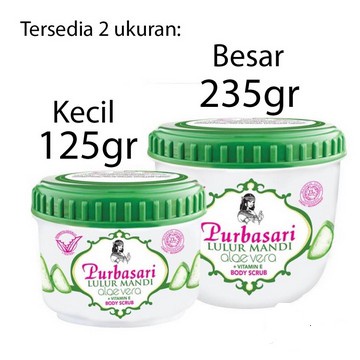 Purbasari Lulur Mandi | Body Scrub 125gr/ 235gr / 200gr | Bengkoang/ Green Tea/ Mutiara/ Susu/ Zaitun/ Aloe Vera