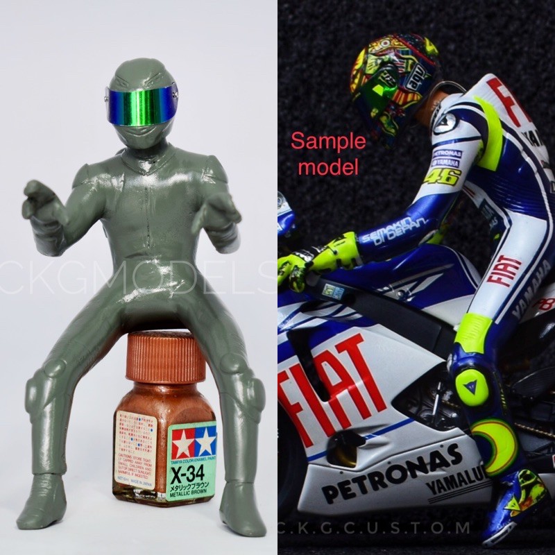 Figure Resin + Decal Valentino Rossi Burnout 2010