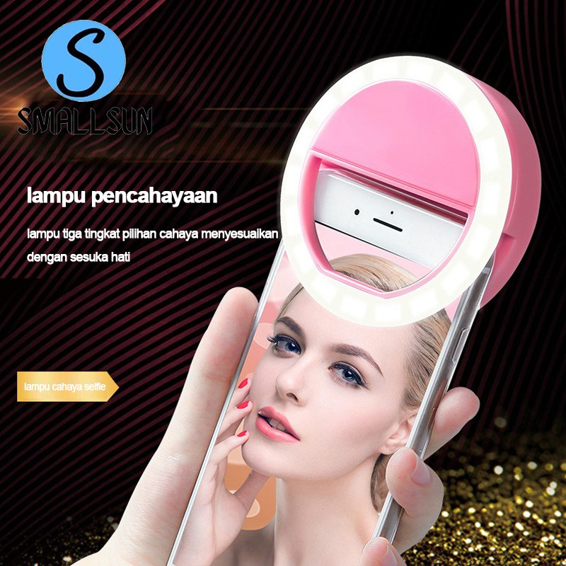 Clip On Selfie Ring Light / lampu selfie ring/ ring light selfie