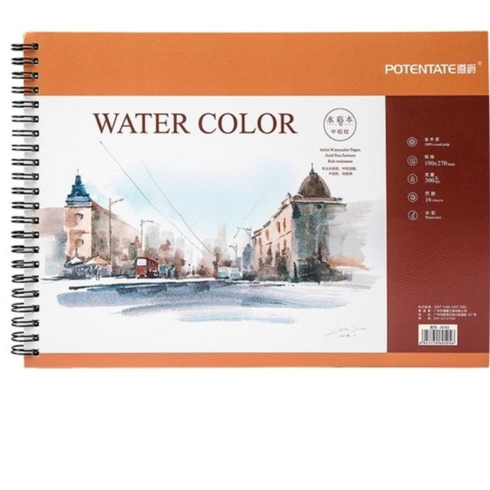 

Potentate Spiral Watercolor Pad 190X270Mm Cold Press