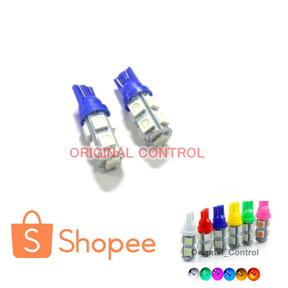 Sein / Lampu Senja LED 9 Mata Colok 2 Pcs - Biru