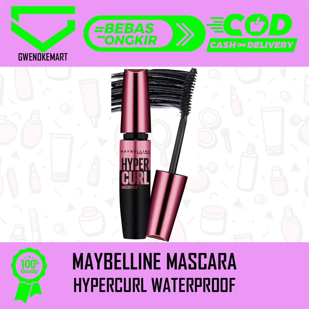 MAYBELLINE HYPERCURL WATERPROOF MASCARA ORIGINAL MASKARA MAKEUP