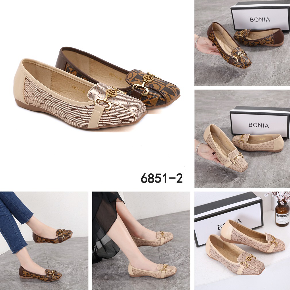 Bo Monogram Logo B Flat Shoes #6851-2