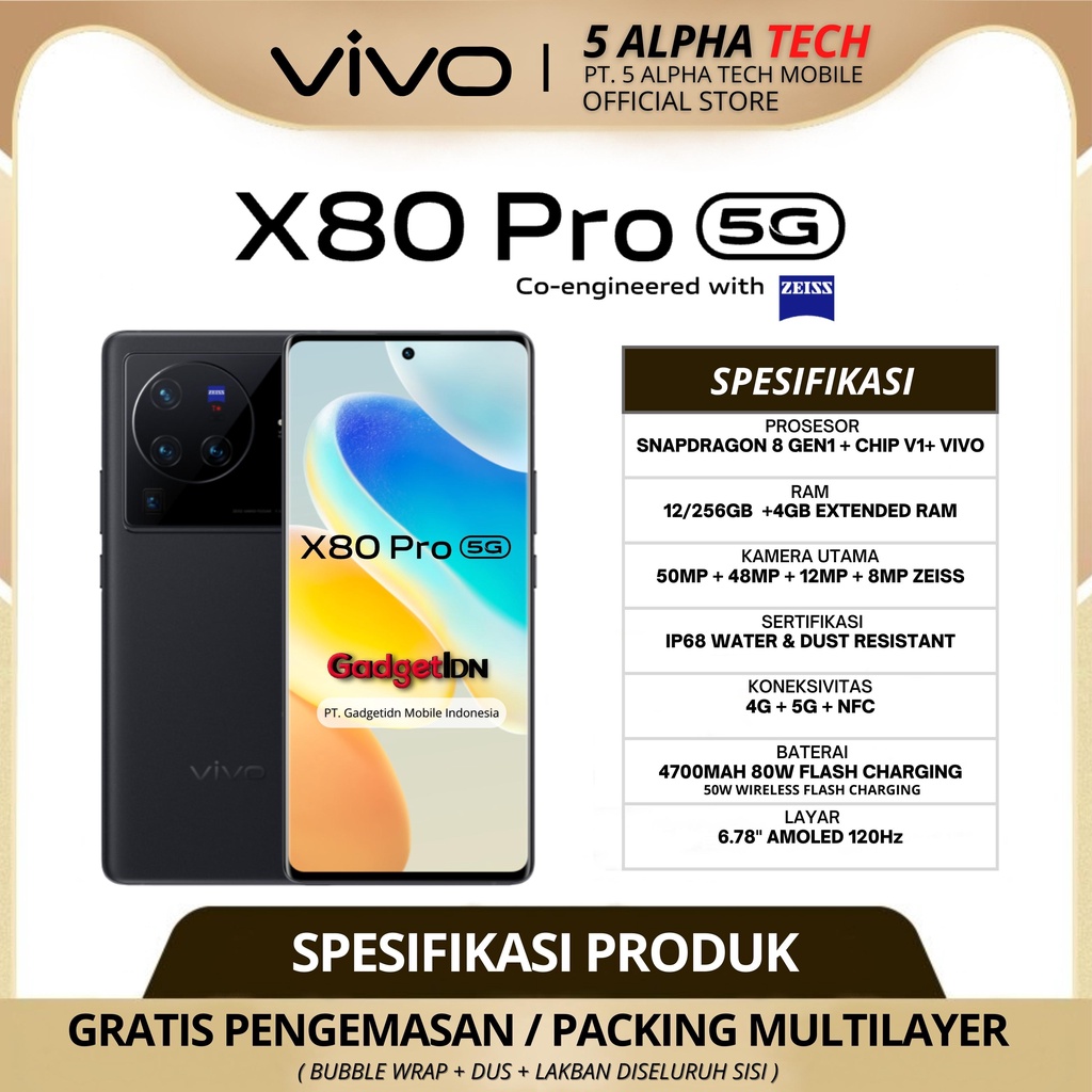 VIVO X80 PRO | X80 5G 12/256GB X80PRO GARANSI RESMI VIVO