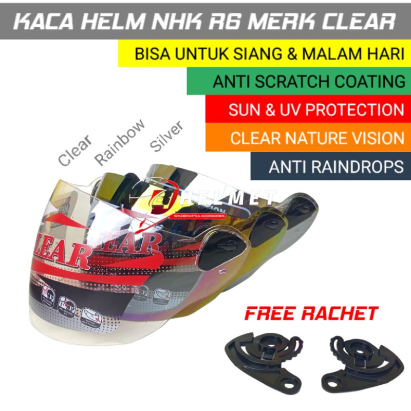 Kaca Helm NHK R6 Half Face