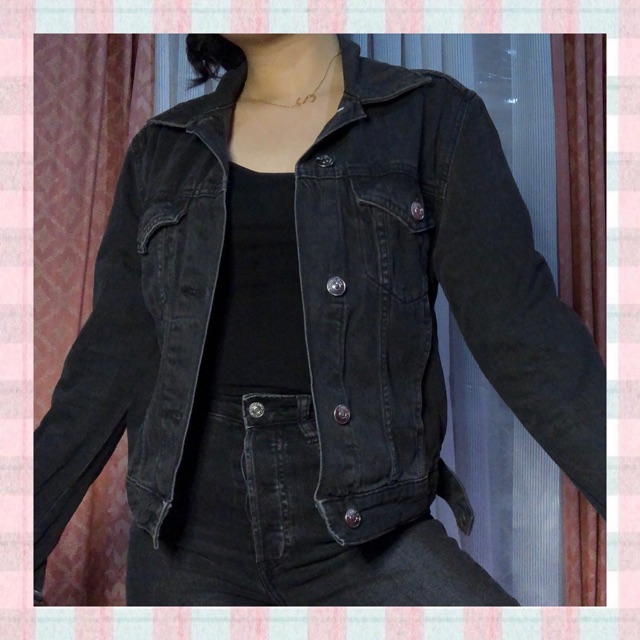 Preloved Jacket black jeans H&M