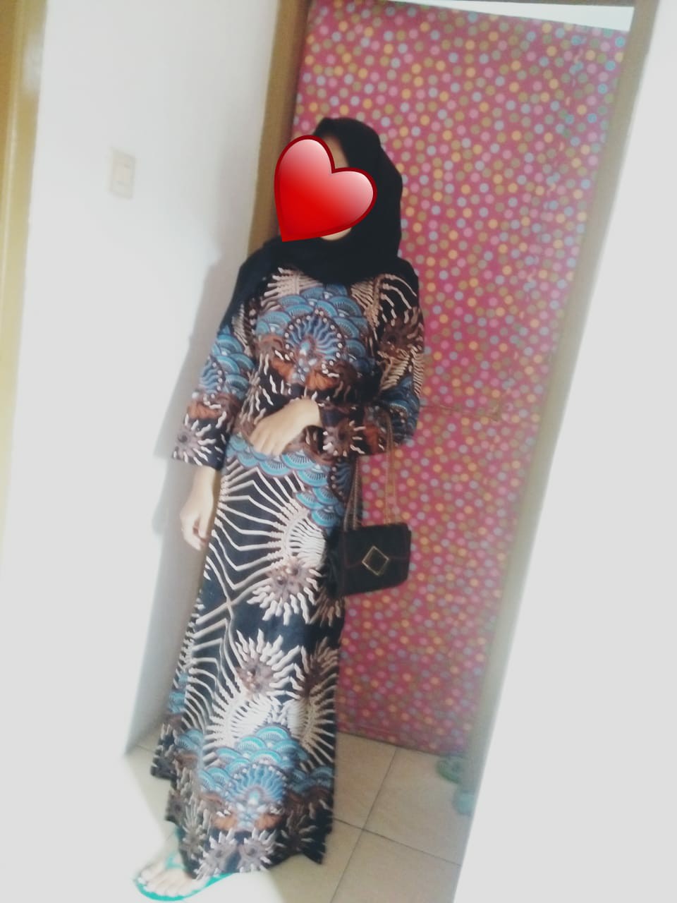 Cod Bayar Ditempat Majujaya Batik - Gamis Batik Modern - Gamis Batik Size Jumbo Ld 110 Ld 120 - G315