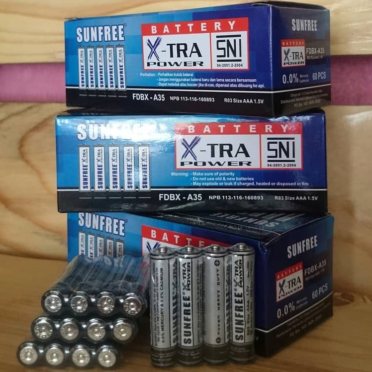 Baterai AAA Super Murah per pack isi 60 pcs