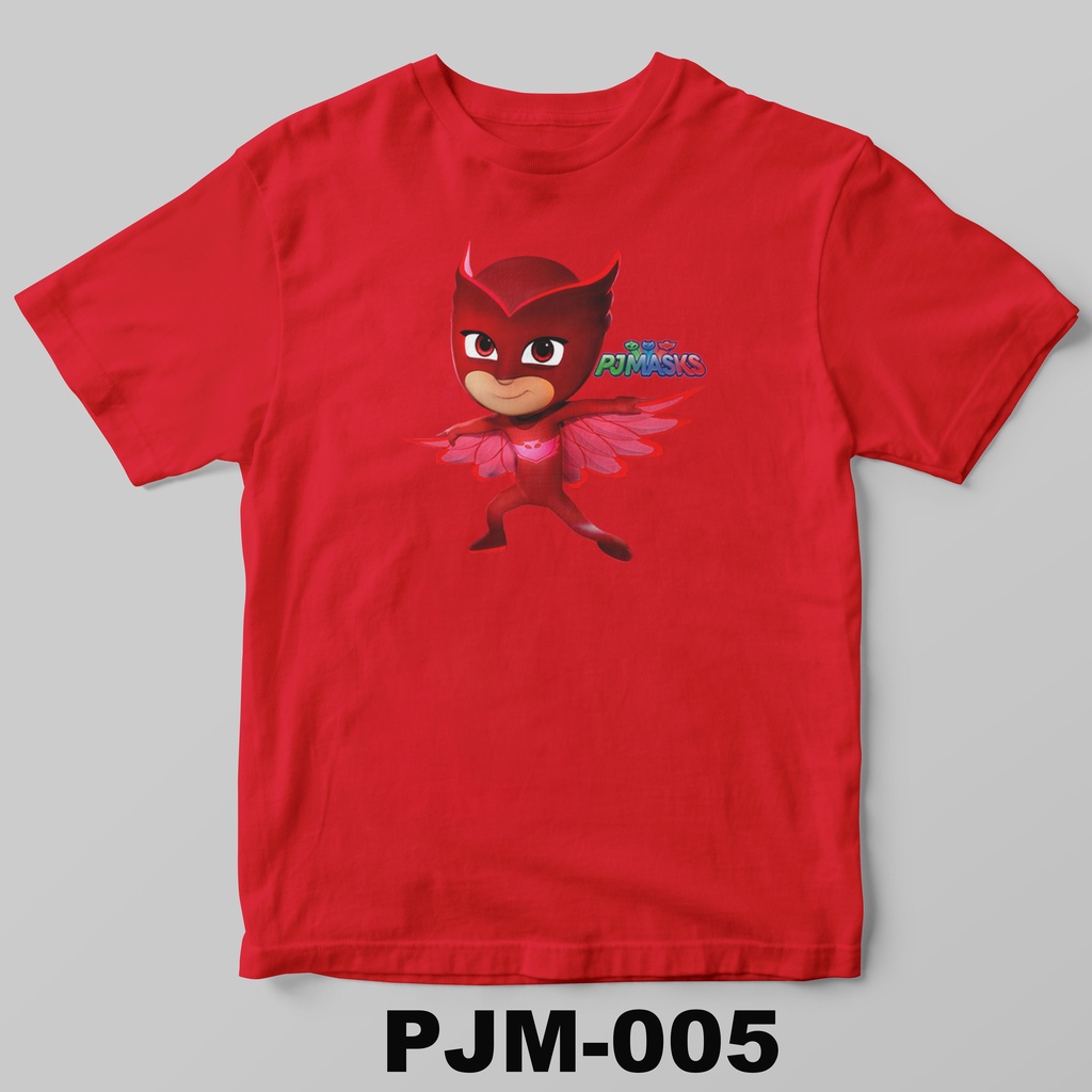 [FREE NAMA !!] Kaos Anak &amp; Family PJ Mask 100% COTTON PREMIUM