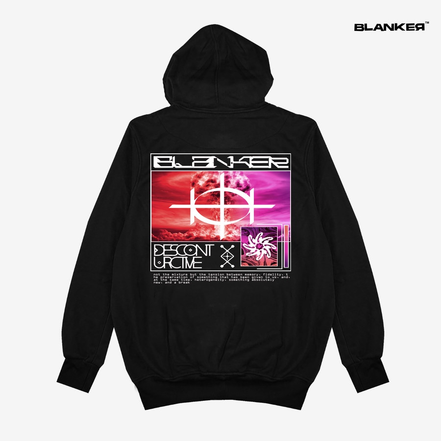 Hoodie BLANKER Heterogen Mixture - Hitam