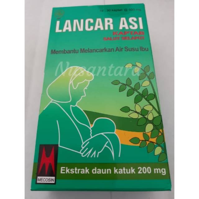 Lancar Asi tablet pelancar asi ekstrak daun katuk per strip
