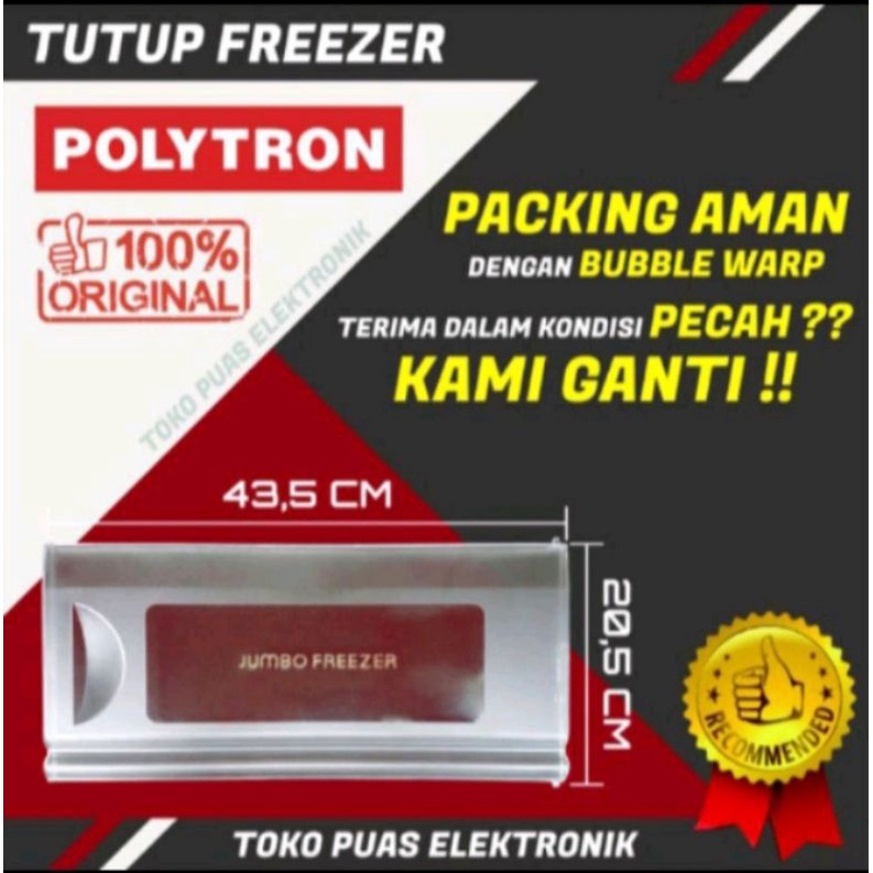 Tutup freezer kulkas polytron type PR15, PR16, PR17 SERIES