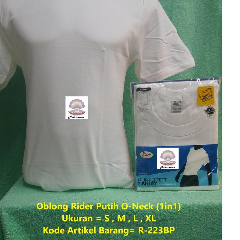 Oblong Rider Putih O-Neck 223 BP