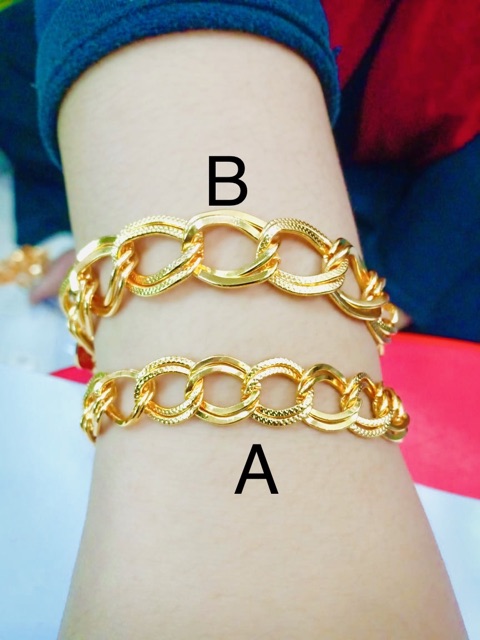 Gelang rante gelang wanita lapis emas yaxiya xuping