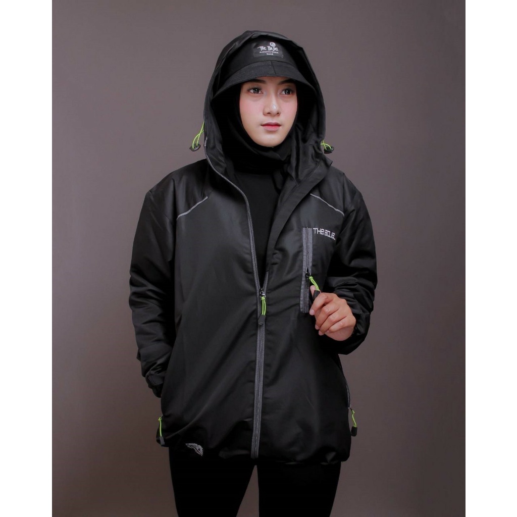 Jaket Parasut Wanita Pria Waterproof Chest Windbreaker Original Distro The Bojiel