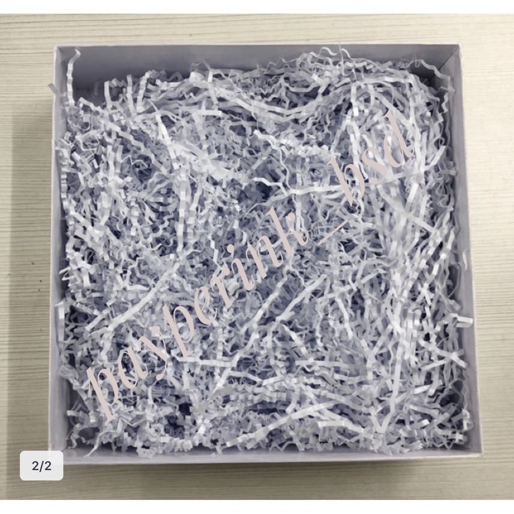 

200 gr shredded paper / kertas potong cacah / olaf white / putih