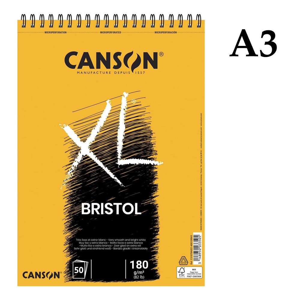 

Canson XL Bristol Drawing Spiral Pad - A3