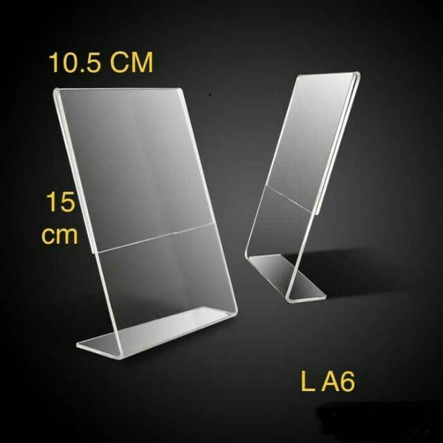 Acrylic Tent Card A6 Murah / Acrylic Display A6 / Akrilik model L ukuran A6 / Akrilik Meja / AKRILIK MEJA / AKRILIK QRIS / AKRILIK DISPLAY PROMO / AKRILIK DIMEJA / AKRILIK BENING A6 / AKRILIK PAPAN PAJANGAN DIMEJA / AKRILIK DISPLAY A6