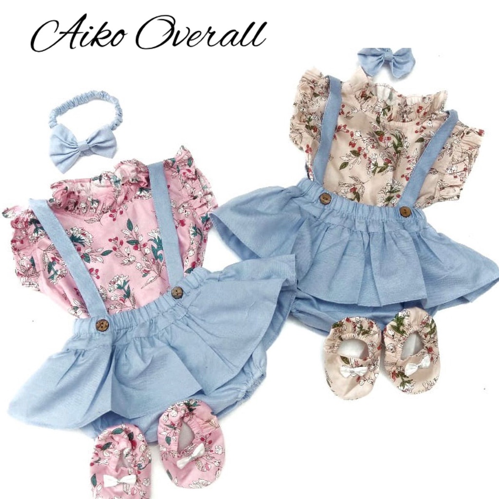 CASSANDRA /AIKO / BRIELLE JUMPER Baju Setelan Dress Rok Bunga Bandana Sepatu Pergi Lucu Fashion Anak Bayi Perempuan Cewek Terlaris Murah-7