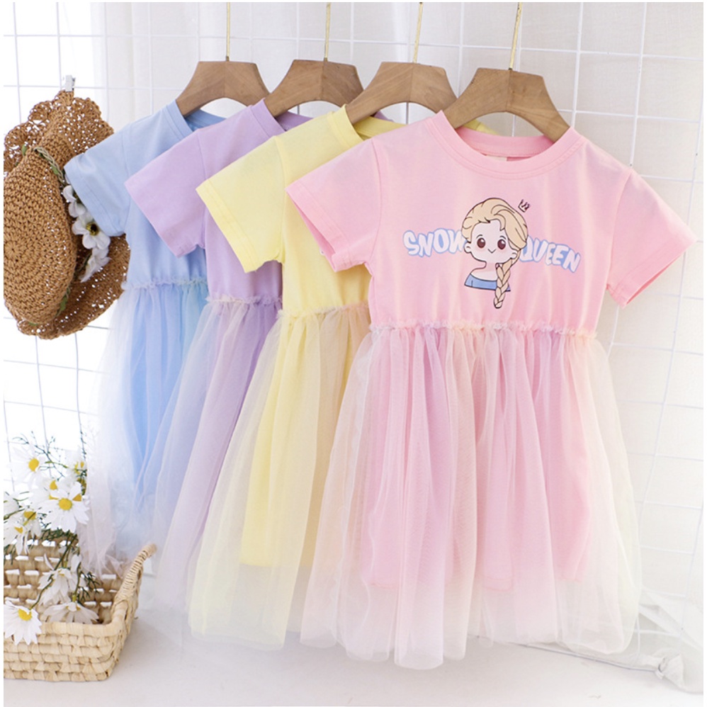 babyfit baju anak perempuan dress tutu dengan lengan pendek import cy-730r