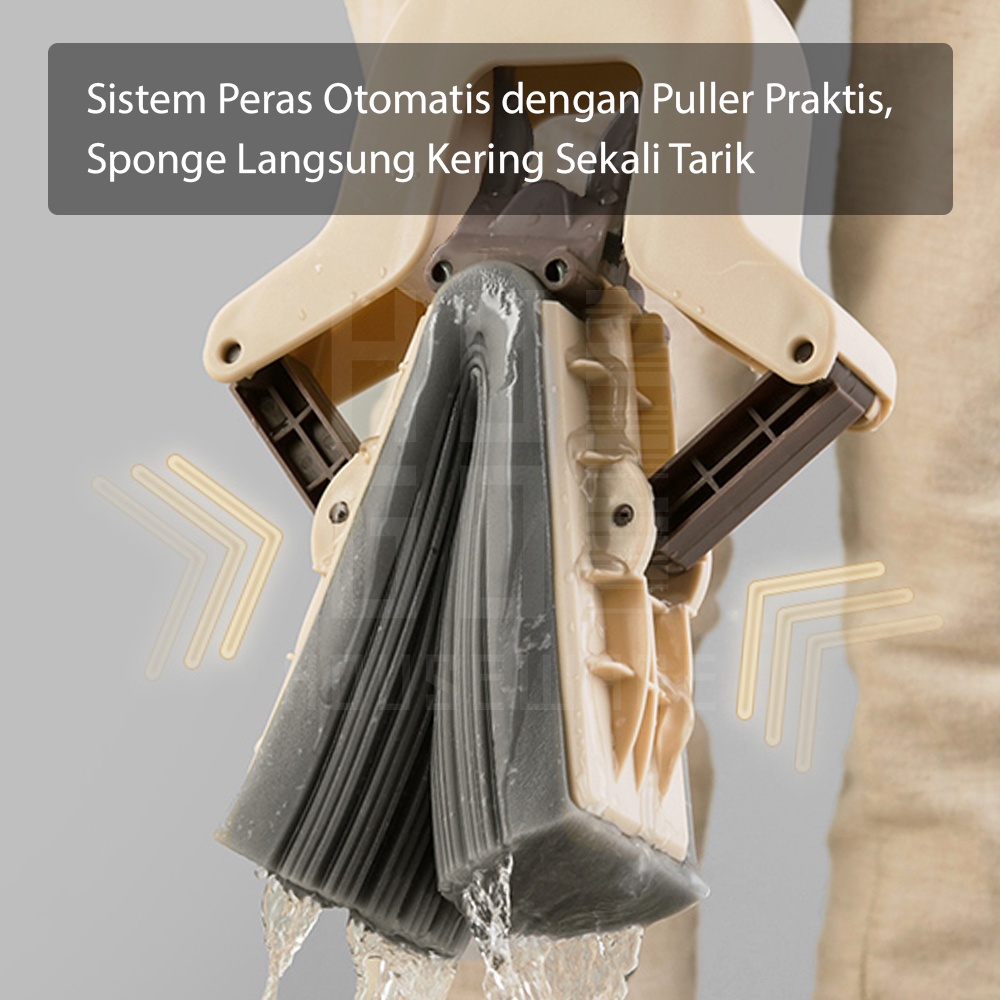 Alat Pel Lantai Spons Ultra Mop Spongy Pel Lantai Karet 28cm Pel Praktis Serbaguna