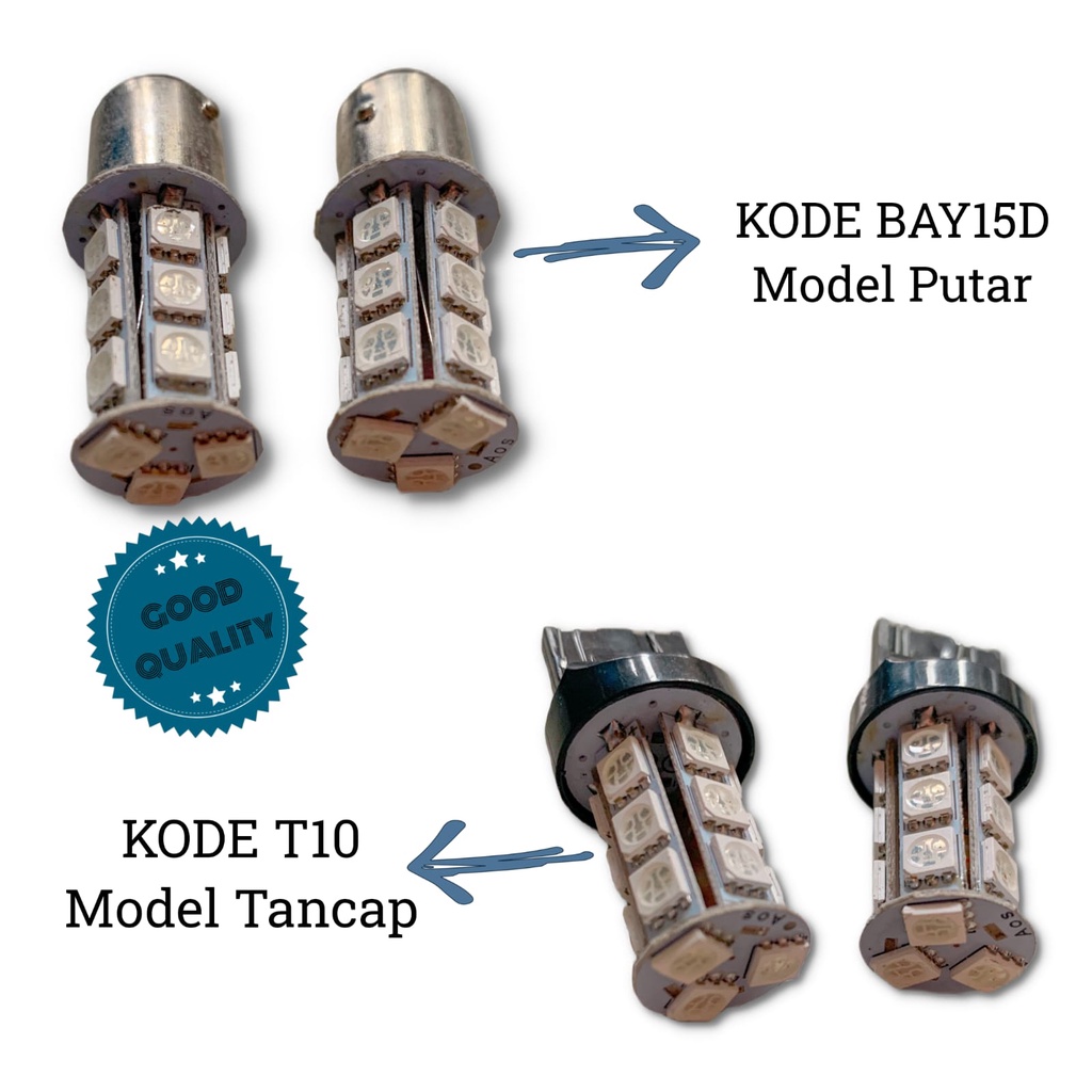 LAMPU LED STOP REM MOBIL 18 TITIK DUDUKAN TANCAP DAN PUTAR