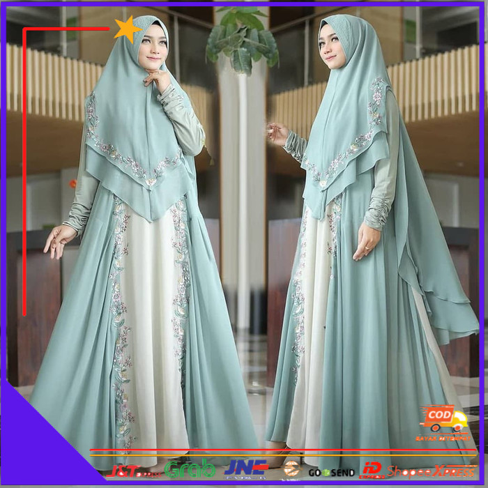 ❤BISA COD❤ SYARI HARSYA / GAMIS SYARI CERUTY / SET SYARI JUMBO / GAMIS JUMBO