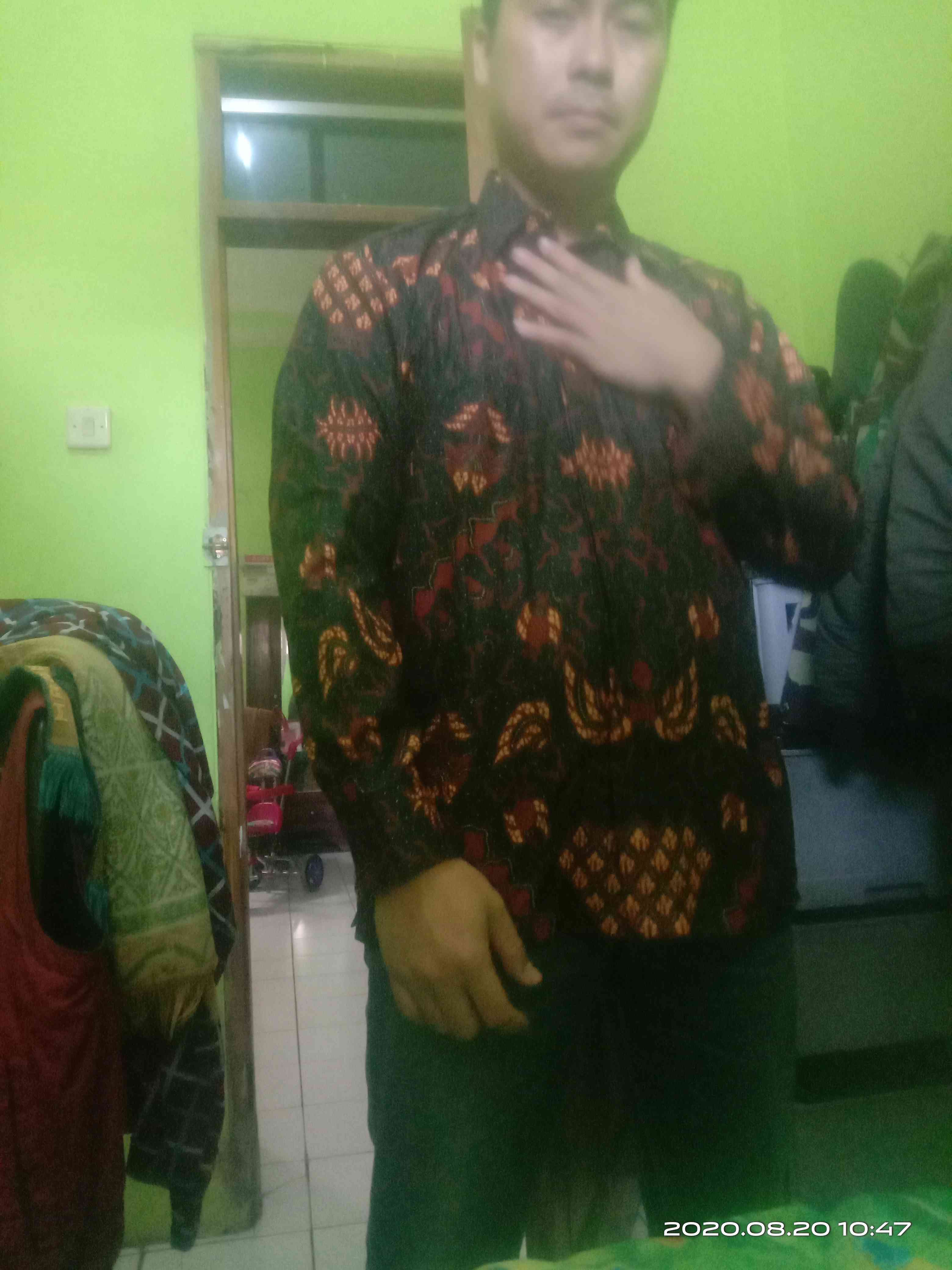 Diskon Bswart Batik Hrb026 Kenongo Hem Pendek Padi Pekalongan M L Xl Batik Pria Murah Modern Grosir