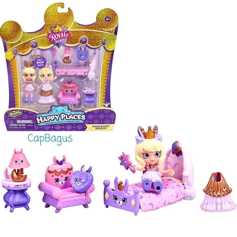 Jual Shopkins Royal Trends Happy Places Moon Bunny Bedroom figure set