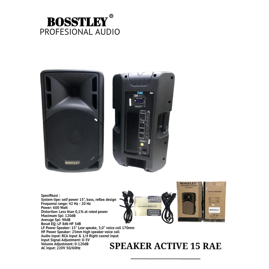 SPEAKER AKTIF BOSSTLEY MAX15RAE / MAX 15RAE 15 INCH ORIGINAL