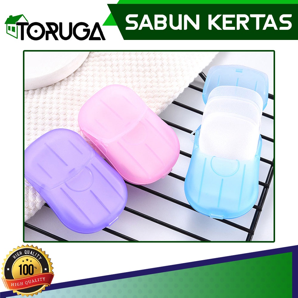 Sabun Travel Kertas Mini Paper Soap Isi Ulang Cuci Tangan Mudah Praktis Higienis