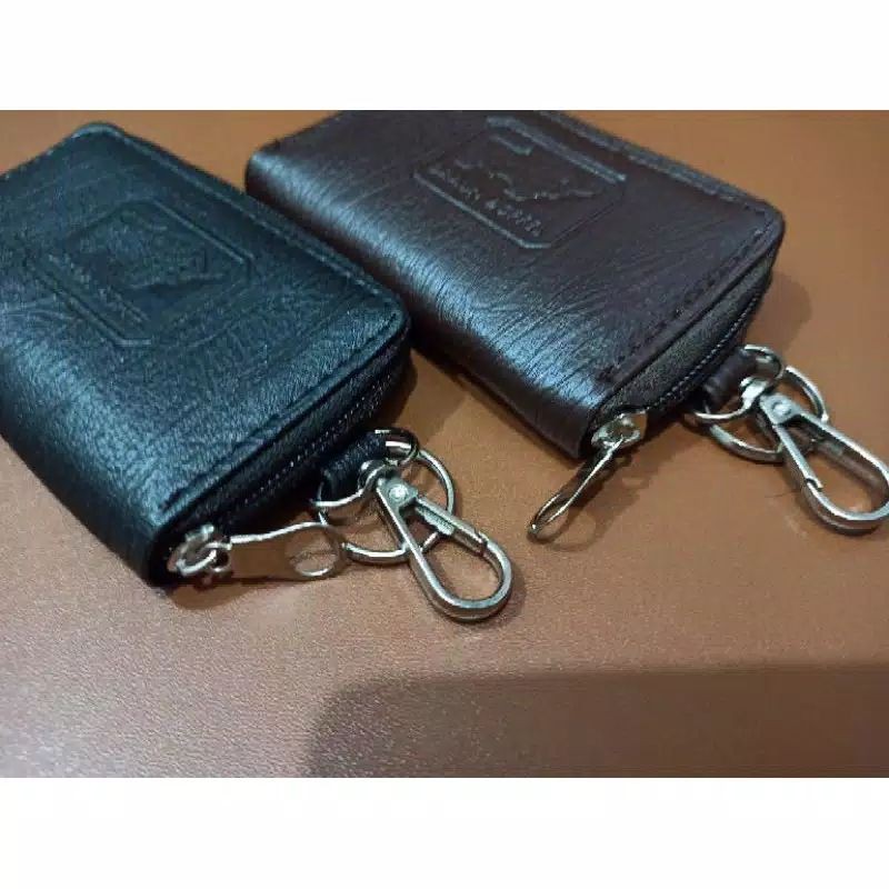 Gantungan Kunci / Dompet STNK / keY holder Mobil motor Resleting - Braun Buffel