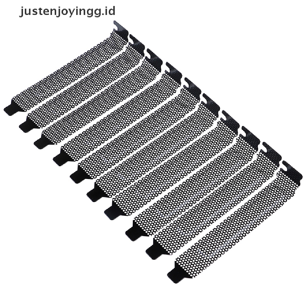 // justenjoyingg.id // 10Pcs New black PCI slot cover dust filter blanking plate hard steel ~