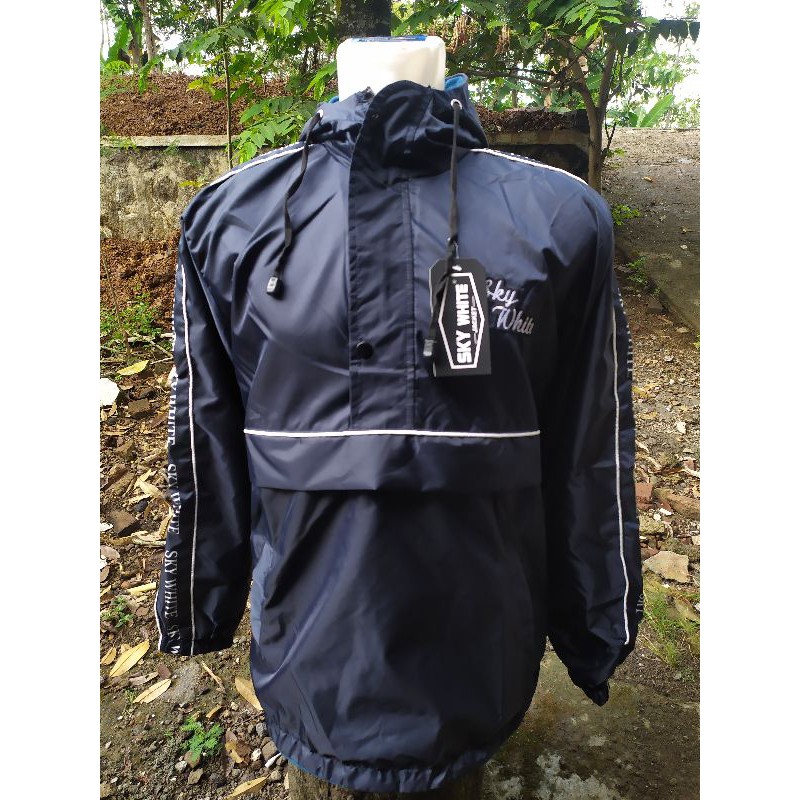 jaket distro cagoule kantong doraemon unisex anti air