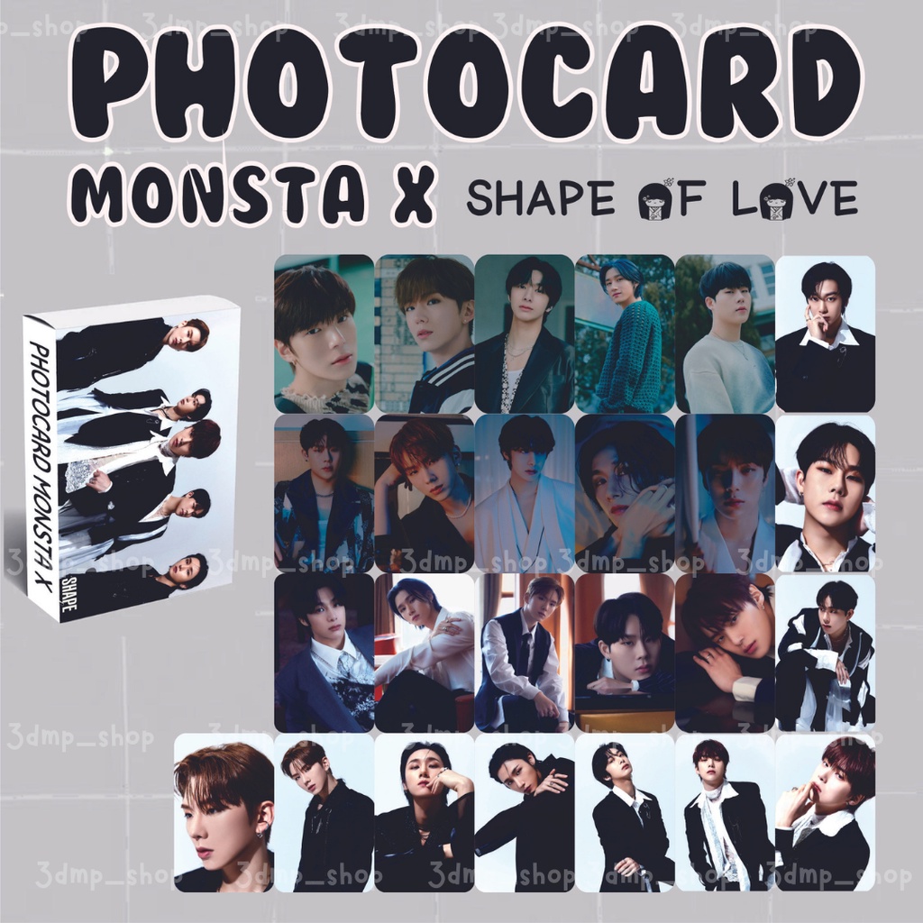 [25 lembar] Photocard lomo photo card monsta x monstax follow fatal shape of love