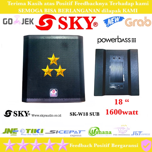 Sub Skyaudio Professional SK-W18SUB 18 Inch 1600watt ORIGINAL