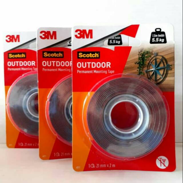 

3M Scotch Double Tape Foam 4011 21 mm x 2 m Selotip Lakban Lem Solasi