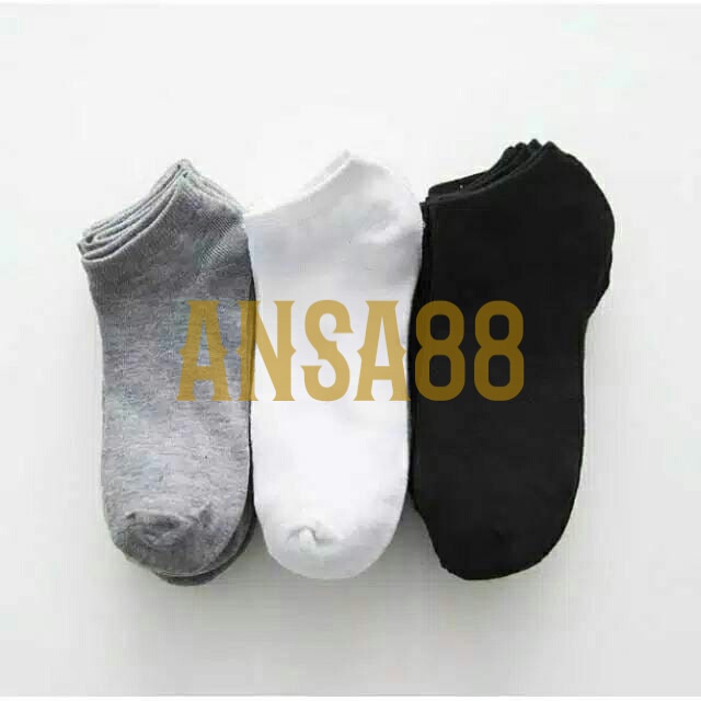 kaos kaki pendek polos ankle socks spandex kaos kaki murah import unisex kaos kaki cewek cowok