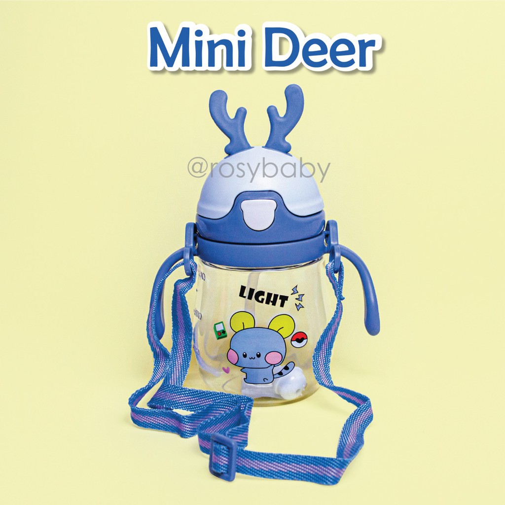 BABY SIPPY CUP / BABY STRAW CUP/ Botol Minum bayi Sedotan 280ML 370ML Botol Minum DEER RUSA jerami