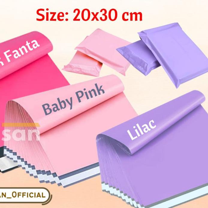 

♠ 50 Pcs Polymailer Baby Pink Fanta Lilac 20x30 ➺